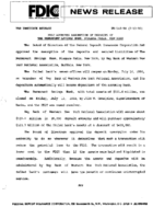 FDIC Approves Assumption of Deposits of The Permanent Savings Bank Niagara Falls New York