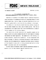 FDIC Approves Assistance for Subsidiary Banks of First RepublicBank Corp Dallas Texas