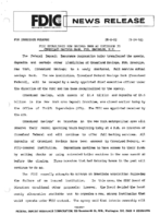 FDIC Establishes New Savings Bank as Successor to Crossland Savings Bank FSB Brooklyn NY