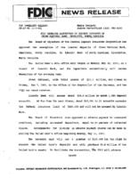 FDIC Approves Assumption of Insured Deposits of Crown National Bank Charlotte North Carolina