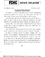 FDIC Approves Deposit Assumption of Jennings Bank Jennings Kansas