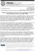 1st United Bank Boca Raton Florida Assumes All of the Deposits of the Bank of Miami National Association Coral Gables Florida