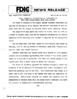 FDIC Approves Assumption of Deposits of New Ulm State Bank New Ulm Texas