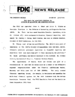 FDIC Names Two Associate Directors in Division of Accounting and Corporate Services