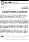 First Financial Bank National Association Terre Haute Indiana Assumes All of the Deposits of the First National Bank of Danville Danville Illinois