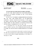 FDIC Issues March List of Banks Examined for Community Reinvestment