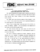 FDIC Approves Assumption of Deposits of Douglas County National Bank Parker Colorado