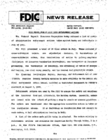 FDIC Makes Public July 1991 Enforcement Actions