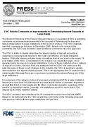 FDIC Solicits Comments on Improvements to Determining Insured Deposits at Large Banks