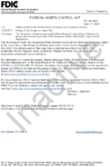 FOREIGN ASSETS CONTROL ACT Foreign Entity Subject to Import Ban