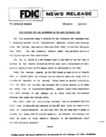 FDIC Revises Fee for Converting to The Bank Insurance Fund