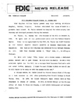 FDIC Chairman William Taylor 53 Passes Away