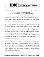 FDIC Approves Deposit Assumption of The Liberty Bank of Seattle Seattle Washington