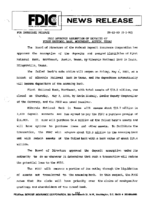 FDIC Approves Assumption of Deposits of First National Bank Northeast Austin Texas