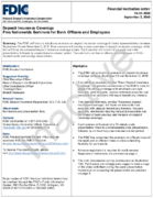 Deposit Insurance Coverage Free Nationwide Seminars for Bank Officers and Employees