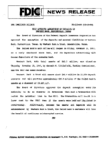 FDIC Approves Assumption of Deposits of Western Bank Duncanville Texas