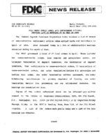 FDIC Makes Public April 1993 Enforcement Actions Provides List of Hearings to Be Held in June