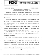 FDIC Approves Deposit Assumption of Collin County State Bank Melissa Texas