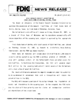 FDIC Approves Deposit Assumption of First State Bank of Bovina Bovina Texas