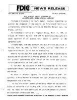 FDIC Approves Deposit Assumption of Livingston Bank Denham Springs Louisiana