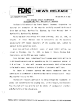 FDIC Approves Deposit Assumption of Union Bank and Trust Bartlesville Oklahoma