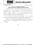 FDIC To Pay Off Insured Depositors in First State Bank of Pattonsburg Pattonsburg Missouri