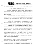 FDIC Approves Deposit Assumption of Citizens Bank of Glendale Denver Colorado