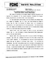 FDIC Approves Assumption of Insured Deposits of Malden Trust Company Malden Massachusetts