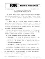 FDIC Chairman Outlines Responsibilities of Task Groups Handling Thrift Problems