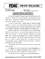 FDIC Approves Assumption of Insured Deposits of Eastland Bank Woonsocket Rhode Island and Eastland Savings Bank Woonsocket Rhode Island