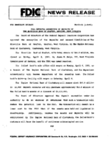 FDIC Approves Assumption of Deposits of The Blueville Bank of Grafton Grafton West Virginia