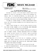 FDIC Transfers Insured Deposits of Federal Finance and Mortgage Ltd Honolulu Hawaii