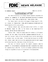 FDIC Approves Assumption of Deposits of Chisholm National Bank Plano Texas