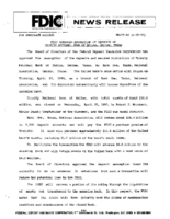 FDIC Approves Assumption of Deposits of Trinity National Bank of Dallas Dallas Texas