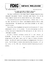 FDIC Grants Assistance to Prevent Failure of Citizens Bank of Tulsa Tulsa Oklahoma