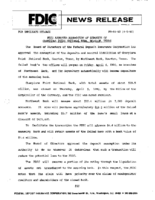 FDIC Approves Assumption of Deposits of Champions Point National Bank Houston Texas