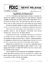 FDIC Transfers Insured Deposits of Summit Bank San Antonio Texas