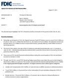 Second Quarter 2021 CFO Report to the Board