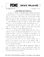 FDIC Transfers Insured Deposits of Southwest National Bank Houston Texas