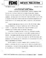 FDIC Announces Deposit Assumption of Coalmont Savings Bank Coalmont Tennessee