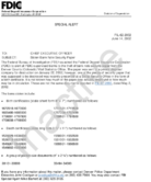 Special Alert Stolen Bank Note Security Paper