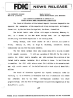 FDIC Approves Assumption of Deposits of Colony Savings Bank Wallingford Connecticut