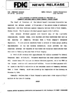 FDIC Approves 50 Percent Payment to Creditors of Community National Bank and Trust Company Staten Island