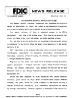 FDIC Publishes Semiannual Agenda of Regulations