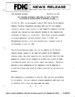 FDIC Suspends Withdrawal Penalties for Bank Depositors Victimized by Severe Storms in Portions of Iowa