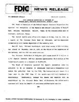 FDIC Approves Assumption of Deposits of Bacliff Bank National Association Bacliff Texas