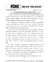 FDIC Organizes Bridge Bank to Assume Deposits and Liabilities of First RepublicBank Delaware Newark Delaware