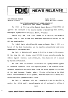 FDIC Approves Assumption of Insured Deposits of Emerald City Bank Seattle Washington