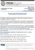 FDIC Makes Public May Enforcement Actions No Administrative Hearings are Scheduled