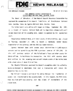 FDIC Approves Deposit Assumption of Steeplechase National Bank Houston Texas